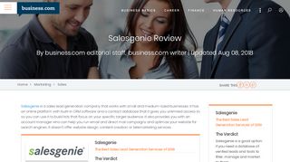 
                            10. Salesgenie Review 2018 | Business.com