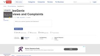 
                            8. SalesGenie Reviews and Complaints - Read 36 reviews @ Pissed ...