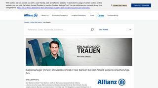 
                            8. Salesmanager (m/w/d) im Maklervertrieb Freie Banken bei der Allianz ...