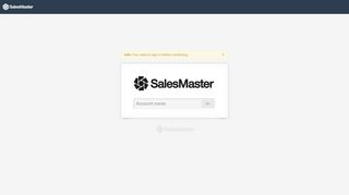 
                            12. SalesMaster: Sign in