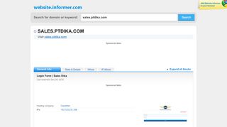
                            4. sales.ptdika.com at WI. Login Form | Sales Dika - Website Informer