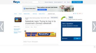 
                            7. salestrak login Trying to log in to crossmark connect - Fixya