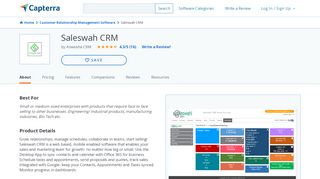 
                            7. Saleswah CRM Reviews and Pricing - 2019 - Capterra