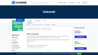 
                            12. Saleswah Reviews, Pricing and Alternatives | Crozdesk