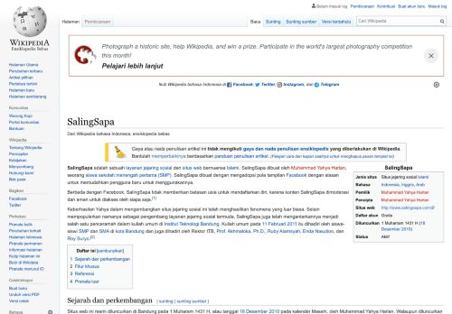 
                            7. SalingSapa - Wikipedia bahasa Indonesia, ensiklopedia bebas