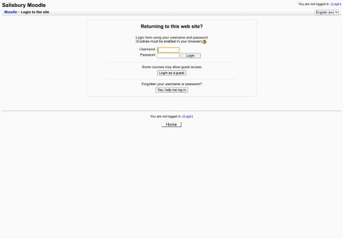 
                            6. Salisbury Moodle: Login to the site