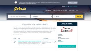 
                            6. Salon Savers is hiring. Apply now. - Jobs.ie