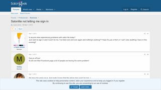 
                            7. Salonlite not letting me sign in | SalonGeek