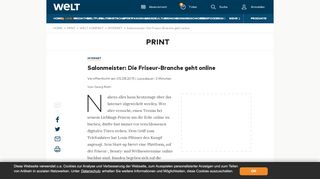 
                            2. Salonmeister: Die Friseur-Branche geht online - WELT