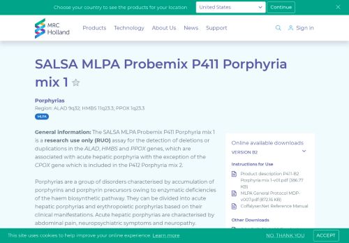
                            13. SALSA MLPA P411 Porphyria mix 1 - MRC-Holland - Products ...