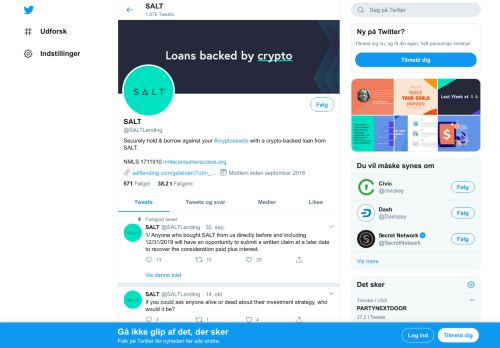 
                            2. SALT (@SALTLending) | Twitter