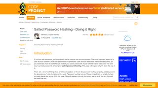 
                            5. Salted Password Hashing - Doing it Right - CodeProject