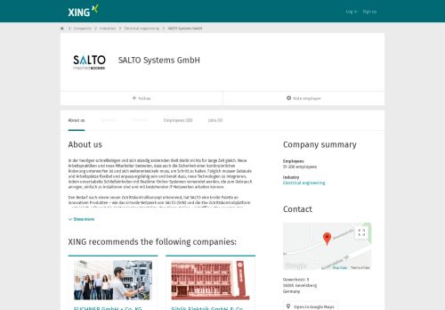 
                            13. SALTO Systems GmbH als Arbeitgeber | XING Unternehmen