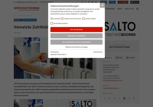 
                            9. SALTO Systems GmbH | Wirtschaftsforum