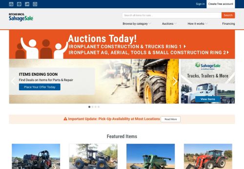 
                            13. SalvageSale: Used Industrial Equipment, Vehicles & Parts ...