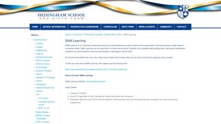 
                            11. SAM Learning | Hedingham School