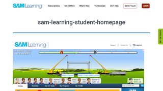 
                            3. sam-learning-student-homepage - SAM Learning