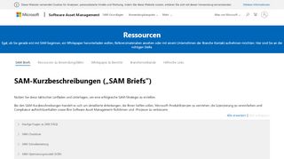 
                            11. SAM-Ressourcen - Microsoft