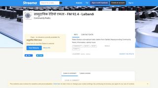 
                            9. सामुदायिक रेडियो एकता - FM 92.4 - Lalbandi - Streema.com