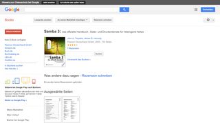 
                            13. Samba 3: das offizielle Handbuch ; Datei- und Druckerdienste für ... - Google Books-Ergebnisseite