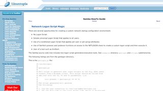 
                            9. Samba Administration Guide - Network Logon Script Magic - Linuxtopia