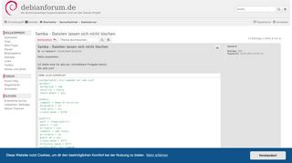 
                            10. Samba - Dateien lassen sich nicht löschen - debianforum.de
