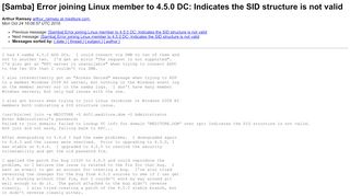 
                            9. [Samba] Error joining Linux member to 4.5.0 DC: Indicates the SID ...
