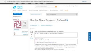 
                            10. Samba Share Password Refused - Microsoft
