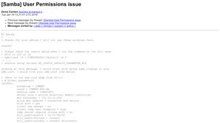 
                            3. [Samba] User Permissions issue - samba.org Mailing Lists