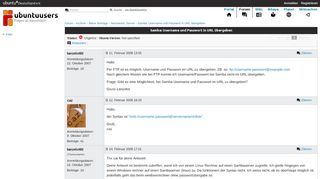 
                            1. Samba: Username und Passwort in URL übergeben › Netzwerke ...