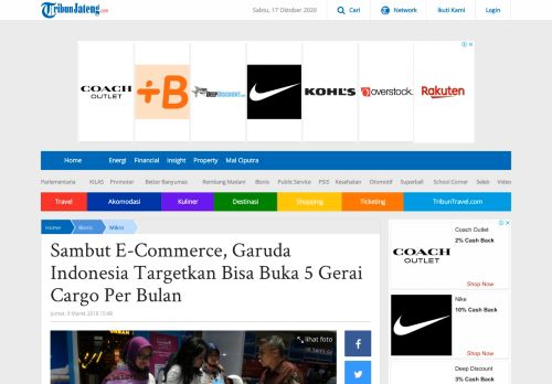 
                            9. Sambut E-Commerce, Garuda Indonesia Targetkan Bisa Buka 5 Gerai ...