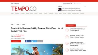 
                            9. Sambut Halloween 2018, Garena Bikin Event Ini di Game Free Fire ...