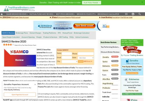 
                            13. SAMCO Review, Brokerage Charges, Trading & Demat Account ...