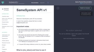 
                            11. SameSystem API v1 · Apiary