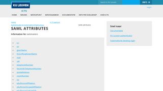 
                            3. SAML attributes – ICTS - Diensten - KU Leuven