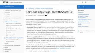 
                            2. SAML for single sign-on with ShareFile - Citrix Product Documentation
