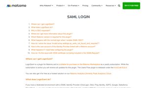 
                            2. SAML Login FAQ - Analytics Platform - Matomo