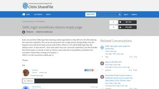 
                            6. SAML login sometimes returns empty page | Citrix ShareFile Customer ...
