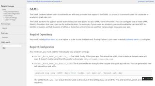 
                            7. SAML — Python Social Auth documentation