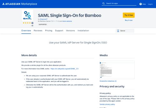 
                            8. SAML Single Sign-On for Bamboo | Atlassian Marketplace