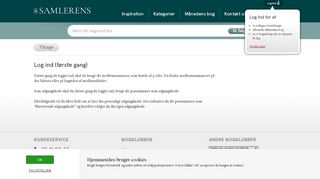 
                            6. Samlerens Bogklub - FAQ - Log ind (første gang)