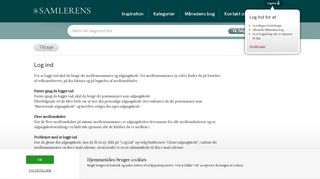 
                            1. Samlerens Bogklub - FAQ - Log ind