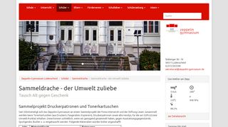
                            11. Sammeldrache - der Umwelt zuliebe · Zeppelin-Gymnasium ...