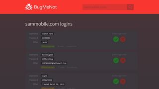 
                            7. sammobile.com passwords - BugMeNot