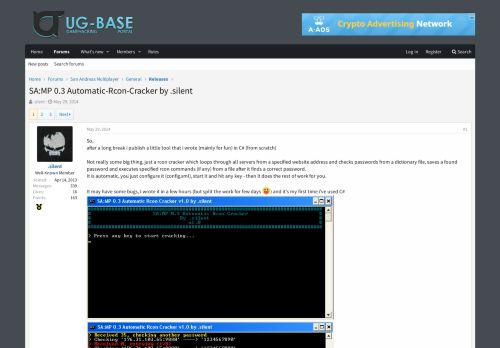 
                            8. SA:MP 0.3 Automatic-Rcon-Cracker by .silent | UGBASE.EU ...