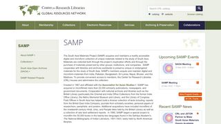 
                            11. SAMP | CRL - Center for Research Libraries