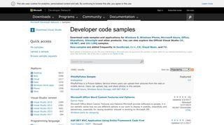 
                            1. Sample Code - MSDN Examples in C#, VB.NET, C++ ... - Microsoft