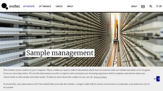 
                            7. Sample management - Evotec