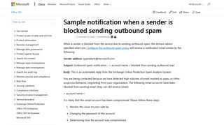 
                            10. Sample notification when a sender is blocked ... - Microsoft Docs