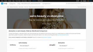 
                            13. sams beauty vs ebonyline: Wigs and Hair Accessory Comparison